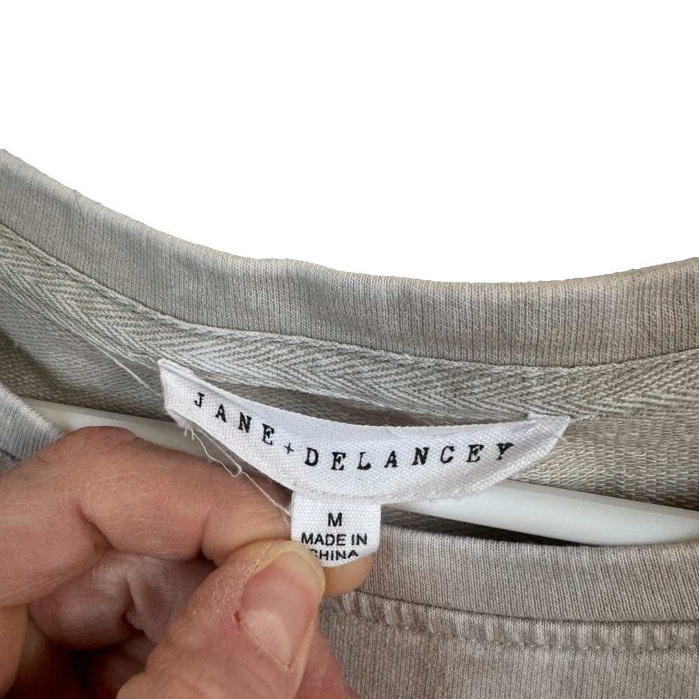 JANE+DELANCEY Short Sleeve Sweatshirt with Button Detail - Picture 5 of 9